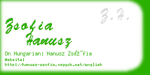 zsofia hanusz business card